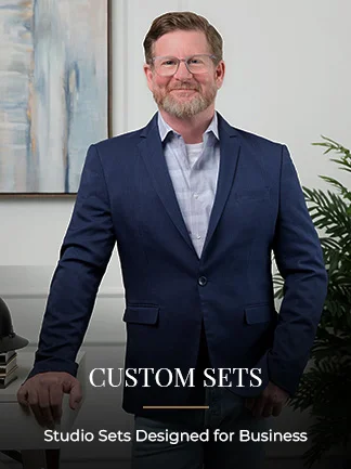 Professional Photographer Houston Business portrait photographed in one of Michael Carr Photography's custom studio sets in Houston.